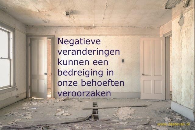 Negatieve veranderingen bedreigen onze behoeften